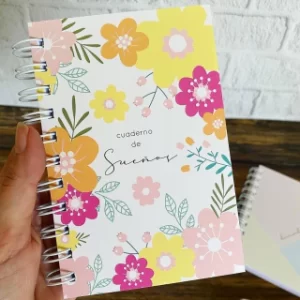 Libreta Flowers A6 Hojas Lisas